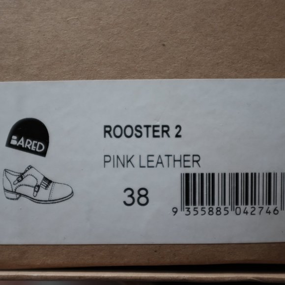 Bared Footwear Rooster Pink Flat Double Monk Oxfords - Picture 4 of 4